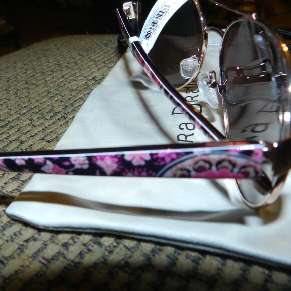 Vera Bradley Aya Polarized Aviator Sunglasses & Logo Dust bag💥🆕NWT! - Picture 8 of 15